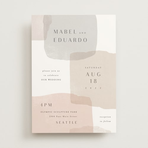 This is a desert wedding invitations with standard by Hooray Creative called sculpture garden printing on signature in standard