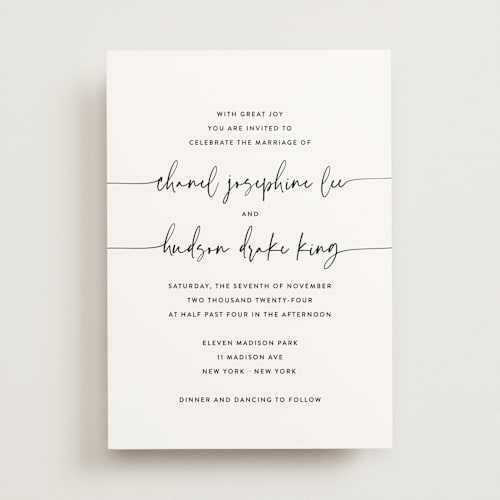 This is a linen wedding invitations with standard by Design Lotus called madison ave printing on signature in standard
