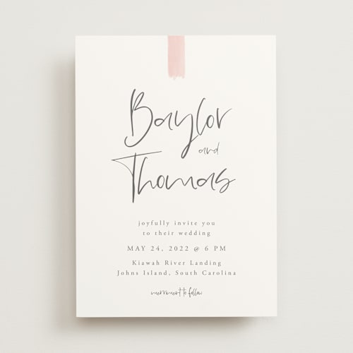 This is a tea rose wedding invitations with standard by Erika Firm called so delightful printing on signature in standard