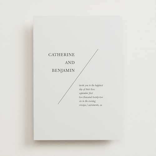 This is a natural wedding invitations with standard by Kayla Dawson called catherine printing on signature in standard