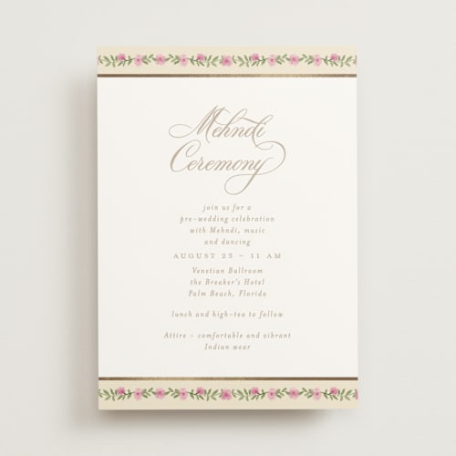 This is a shubh foil stamped wedding invitations with foil pressed by Creo Study called amalgamation - cloned printing on signature in standard