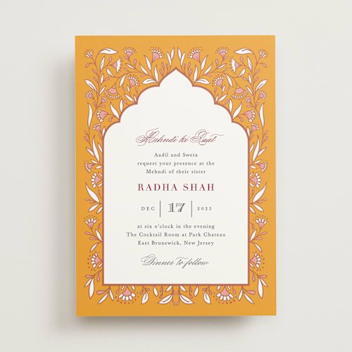 This is a ruby wedding invitations with standard by Mansi Verma called jaipur printing on signature in standard