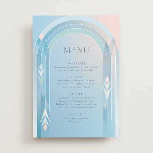 This is a frozen menu cards with standard by Lori Wemple called disney's frozen true love printing on signature in standard