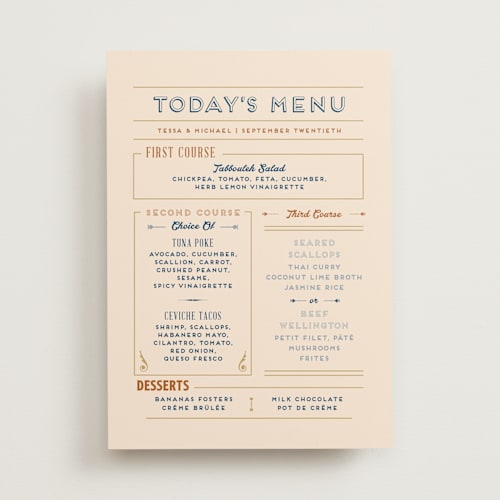 This is a latte menu cards with standard by Wonderland called street bistro printing on signature in standard