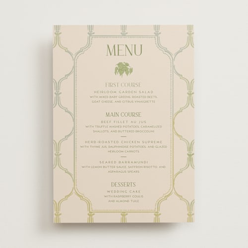 This is a summer citrus menu cards with standard by Vera Lim called the gallery printing on signature in standard