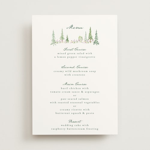 This is a meadow menu cards with standard by Petra Kern called plain air printing on signature in 5x7