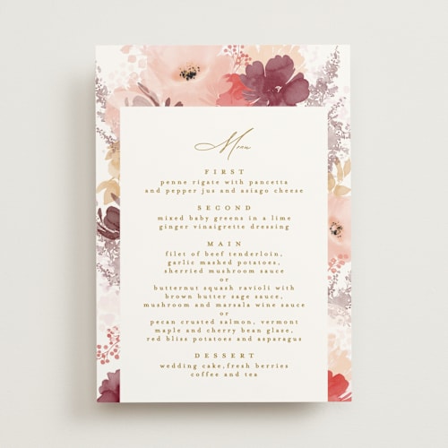 This is a autumn menu cards with standard by Phrosné Barwood called autumn fest printing on signature in standard