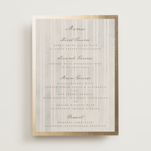 This is a dew menu cards with foil pressed by Petra Kern called mountain love printing on signature in 5x7