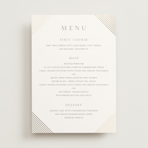 This is a slate menu cards with foil pressed by Vanessa Doyle called song of solomon printing on signature in standard