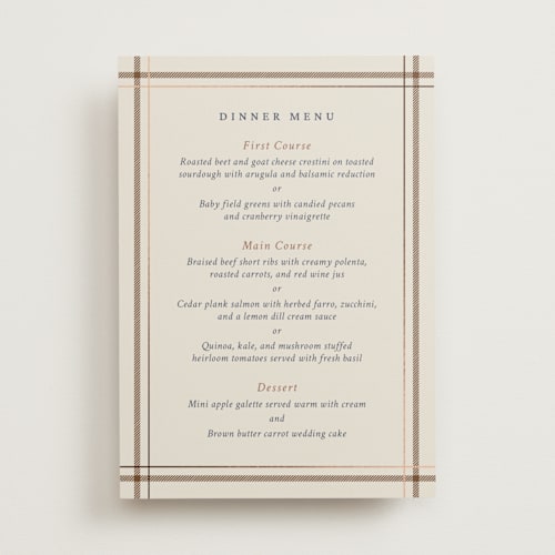 This is a midnight menu cards with foil pressed by Sam Dubeau called equestrian printing on signature in 5x7