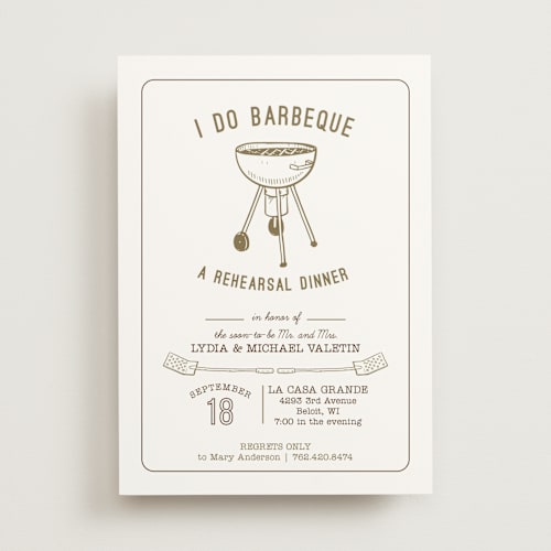 I Do BBQ Rehearsal Invitations