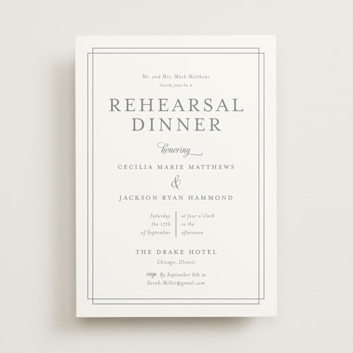 Glamorous Rehearsal Dinner Invitations