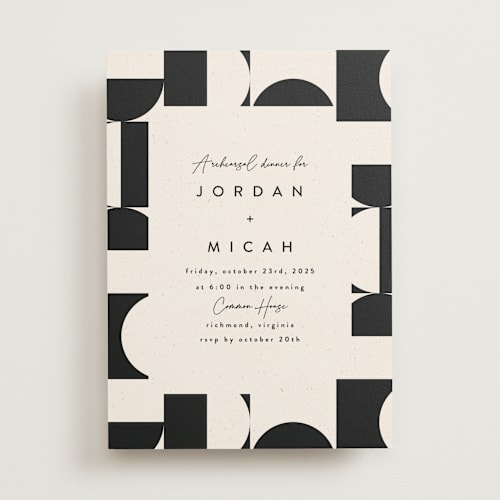 This is a shadow rehearsal dinner invitations with standard by Carly Reed Walker called kenai printing on signature in standard