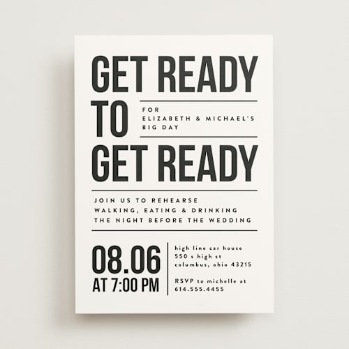 Get Ready Rehearsal Dinner Invitations