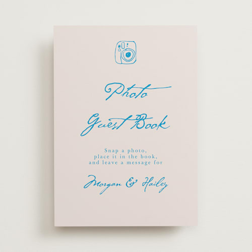 This is a sky whispers wedding signs with standard by Cass Loh called handdrawn little things printing on doublethick in 5x7