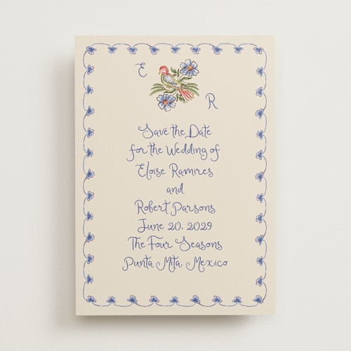 This is a sea save the date with standard by Chris Griffith called artisan wedding printing on signature in standard