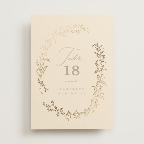 This is a sand table numbers with foil pressed by Creo Study called leafy garland printing on doublethick in standard