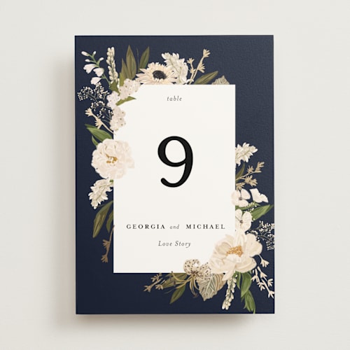 This is a caviar table numbers with foil pressed by Susan Moyal called harmony printing on doublethick in standard