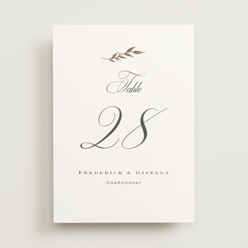 This is a diamond table numbers with foil pressed by chocomocacino called tompouce printing on doublethick in standard