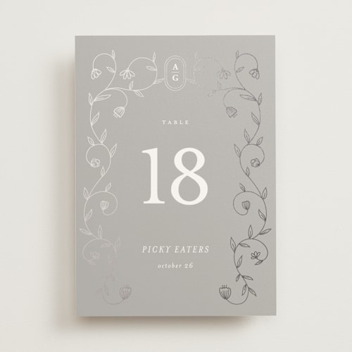 This is a moon table numbers with foil pressed by chocomocacino called cantuccini printing on doublethick in standard