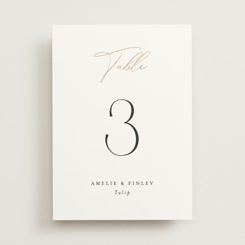 This is a cotton table numbers with foil pressed by Angela Thompson called delicacy printing on doublethick in standard