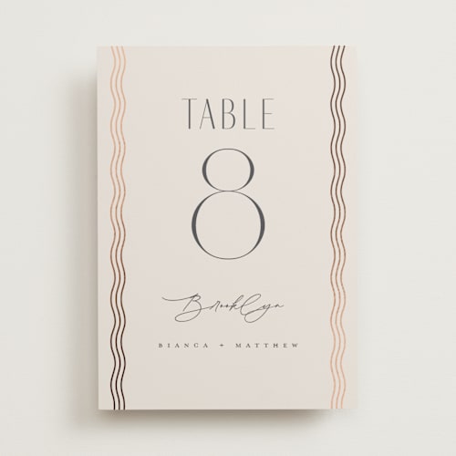 This is a bisque table numbers with foil pressed by Kristie Kern called newberry printing on doublethick in standard