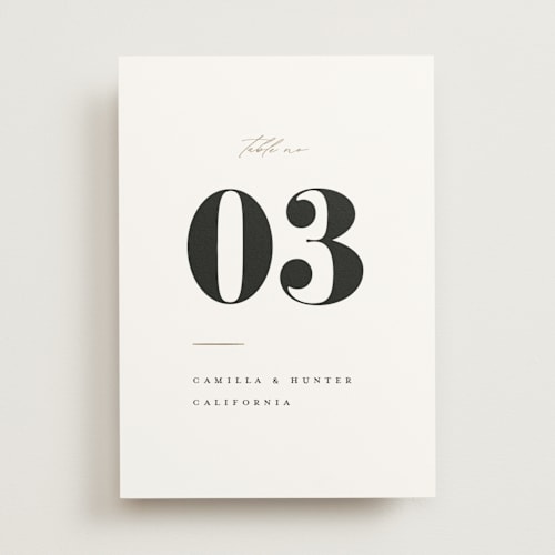 This is a snow table numbers with foil pressed by FRANI called golden stamp printing on doublethick in standard
