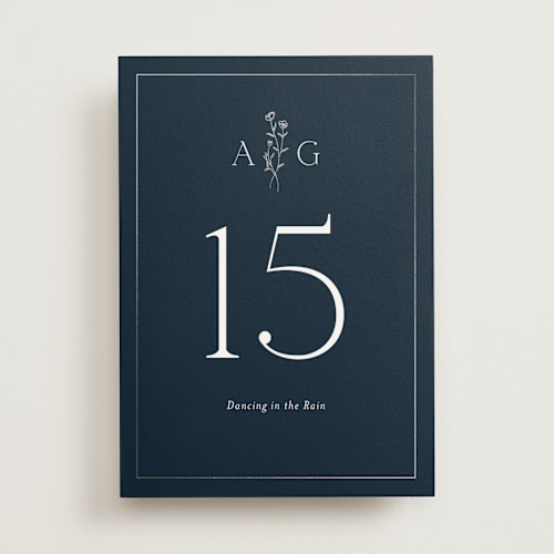 This is a aegean table numbers with foil pressed by chocomocacino called kouignette printing on doublethick in standard