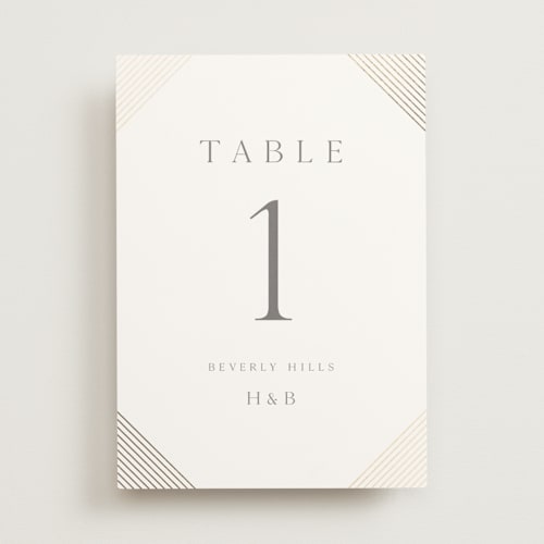 This is a slate table numbers with foil pressed by Vanessa Doyle called song of solomon printing on doublethick in standard