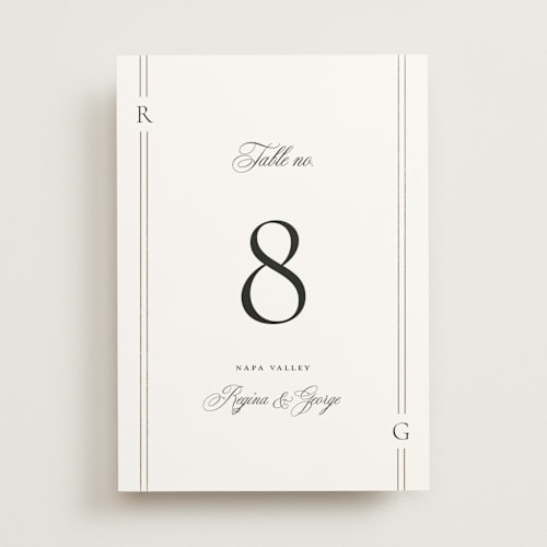 This is a quartz table numbers with foil pressed by Jelena Vuletic called elencourt printing on doublethick in standard