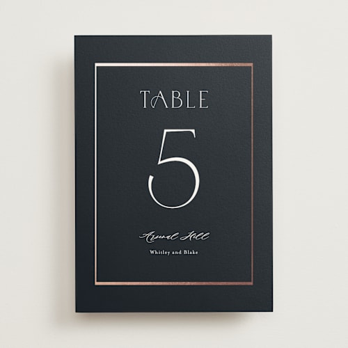 This is a ocean table numbers with foil pressed by Stacey Meacham called luster printing on doublethick in standard