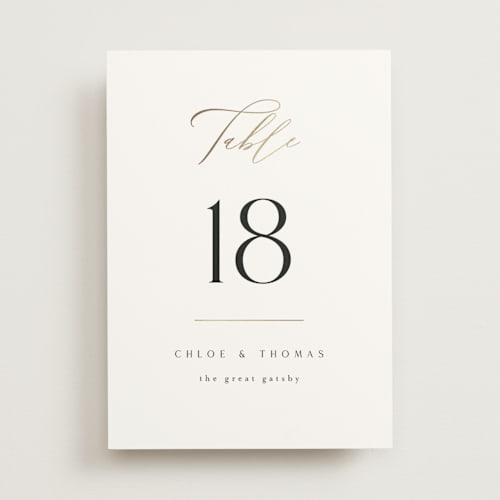 This is a silk table numbers with foil pressed by Kelly Schmidt called overlay printing on doublethick in standard