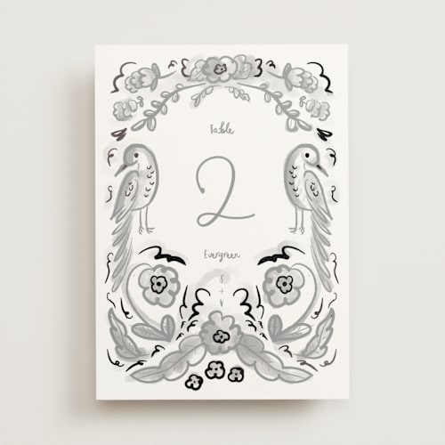 This is a graphite table numbers with foil pressed by Ani Somi called santa catalina printing on doublethick in standard