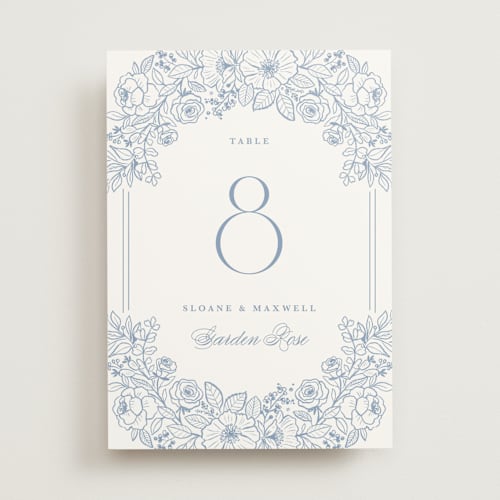 This is a nova table numbers with standard by Kristen Smith called wild roses printing on doublethick in standard