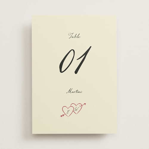 This is a champagne table numbers with standard by Helena Vitto called vintage lovers printing on doublethick in standard