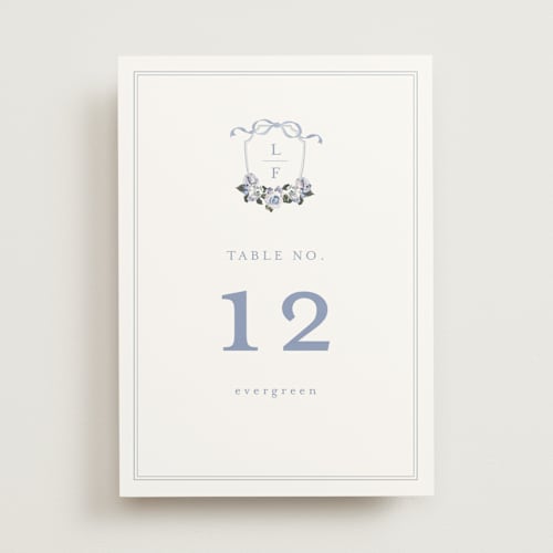 This is a french table numbers with standard by Design Lotus called be with you printing on doublethick in standard