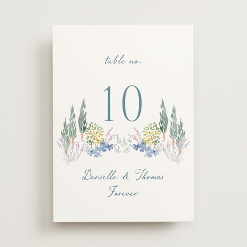 This is a summer table numbers with standard by Petra Kern called vineyard love printing on doublethick in standard