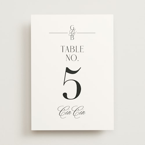 This is a caviar table numbers with standard by Olivia Raufman called grand scale printing on doublethick in standard