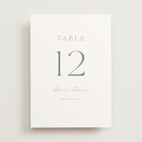 This is a clover table numbers with standard by Kelly Schmidt called victoria printing on doublethick in standard