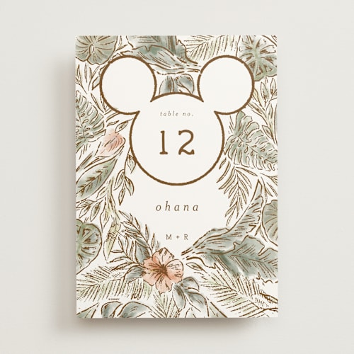 This is a earth table numbers with standard by Shiny Penny Studio called disney's mickey mouse tropical frame printing on doublethick in standard
