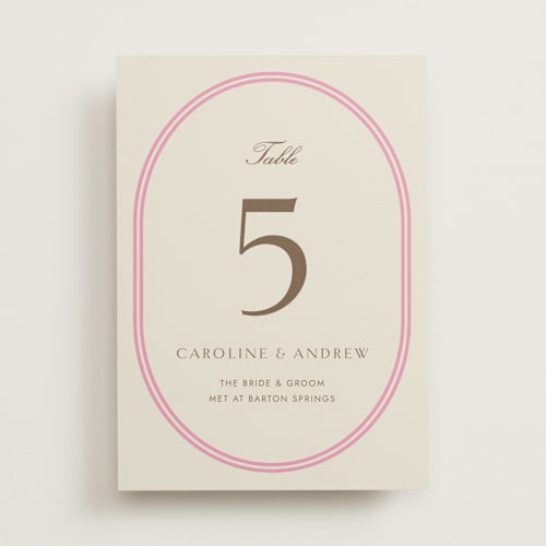 This is a fragola table numbers with standard by Megan Davis called bocce printing on doublethick in standard