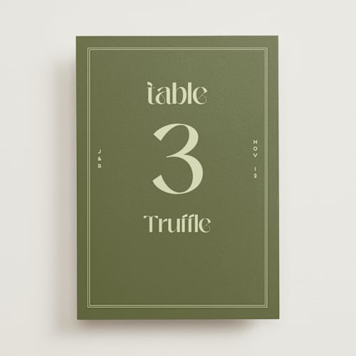 This is a kiwi table numbers with standard by Claudia Orengo called news! printing on doublethick in standard