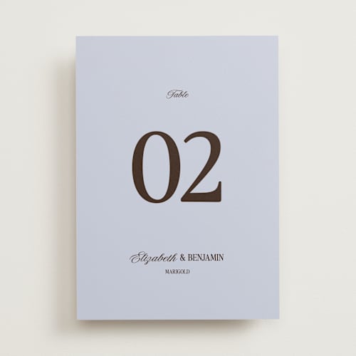 This is a blues table numbers with standard by Helena Vitto called the eternal printing on doublethick in standard