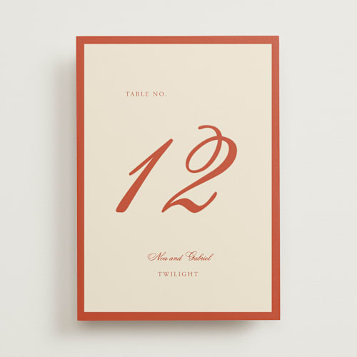 This is a cherry table numbers with standard by Ani Somi called borders printing on doublethick in standard