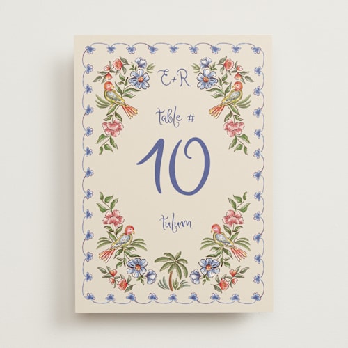 This is a sea table numbers with standard by Chris Griffith called artisan wedding printing on doublethick in standard