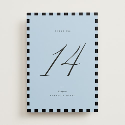 This is a sky table numbers with standard by Blustery August called tarte tatin printing on doublethick in standard