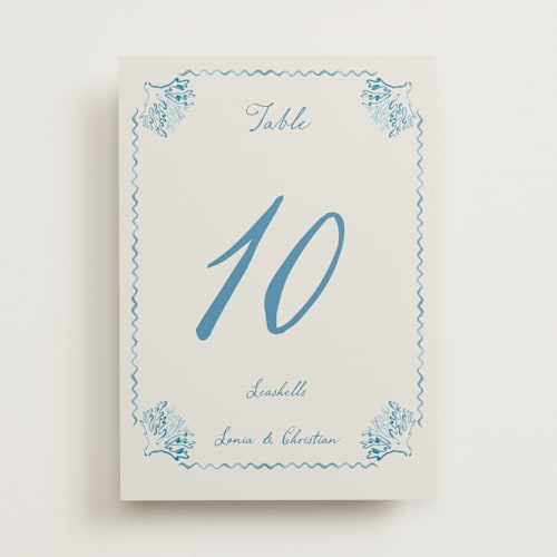 This is a ocean table numbers with standard by Pati Cascino called puglia printing on doublethick in standard