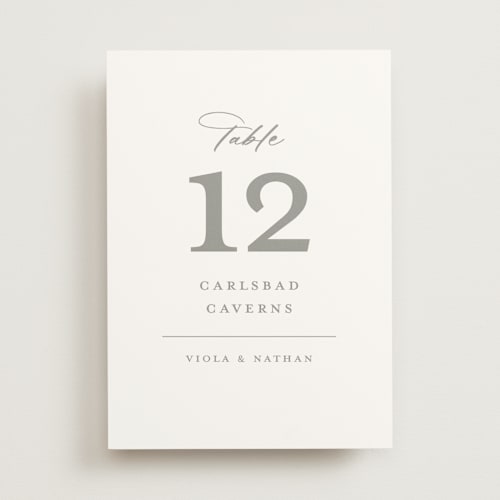 This is a dove table numbers with standard by Meggy Masters called overlay printing on doublethick in standard