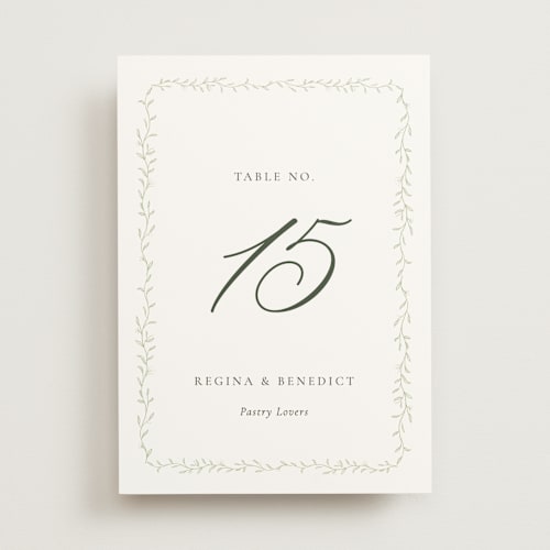 This is a ivy table numbers with standard by chocomocacino called cramique printing on doublethick in standard