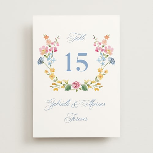 This is a meadow table numbers with standard by Petra Kern called everlasting romance printing on doublethick in standard